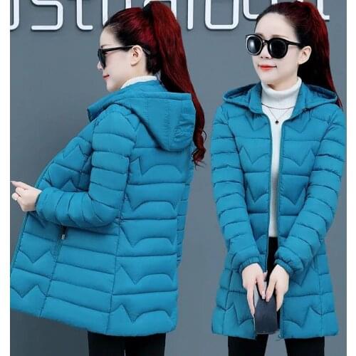Women Down Cotton Coat Female Winter Parkas Jacket Long Hodded Padded Coat Plus Size 6XL Middle Age Mother Parka Overcoat W2396
