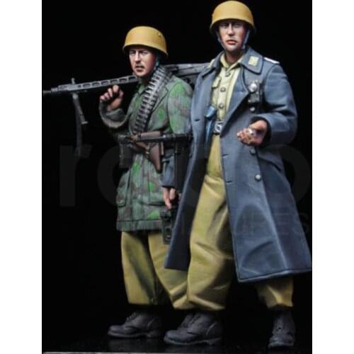 1/35 The Lions of Cassino, 2 figures, Resin Model Soldier GK, WWII military themes, Unassembled and unpainted kit
