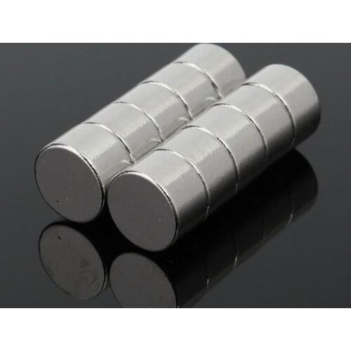 10Pcs 8x5mm N52 Super Strong Round Disc Blocks Rare Earth Neodymium Magnets Fridge Crafts For Acoustic Field Electronics