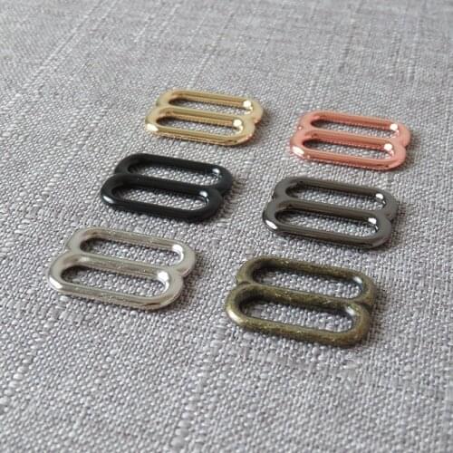 20Pcs 20mm Metal Sliders Adjustable Buckle DIY Bag Dog Collar Straps Belt Loop Garment Sewing Accessories Tri-Glides Hardware