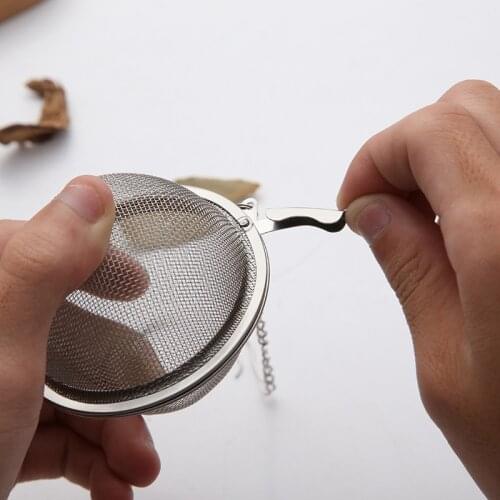 304 Stainless Steel Tea Ball Strainer Mesh Herbal Infuser Filter Tea Infuser Tea Leaf Spice Tea Strainer for Teapot Kitchen Tool