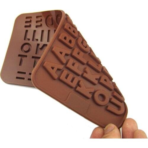 3D 26 Letters Shape/0-9 Numers Chocolate Molds Happy Birthday Words Cake Mold Pudding Dessert Decoration Mould JW