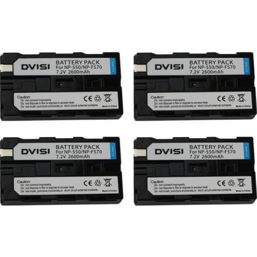 4Pcs NP-F550 F550 NPF550 NP-F570 Rechargeable Battery for Sony CCD-RV100 RV200 CCD-SC5 CCD-SC9 CCD-TR1 TR215 CCD-TR940 CCD-TR917