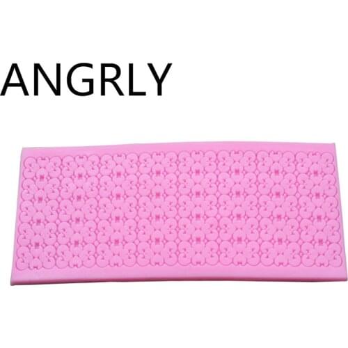 ANGRLY Large Rectangle Silicone Cake Fondant Mould DIY Flower Lace Mold Sugar Craft Baking Decorating Tools Wedding Decoration