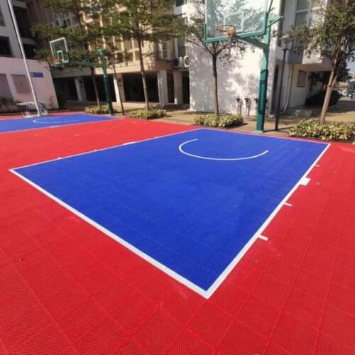 Beable Basketball Court With Lines And Logo Interlocking Flooring Tiles Basketball Flooring PP Mat Manufacturer Sports Court