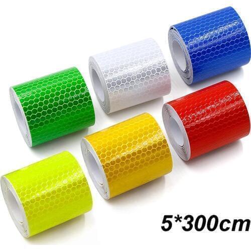 Free Shipping 5cm*300cm Car Reflective Tape Decoration Stickers Car Warning Safety Reflection Tape Film Auto Reflector Sticker