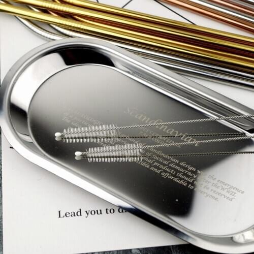 Blesiya 10 Pieces - Gold Stainless Steel Straws - 21 cm - Curved