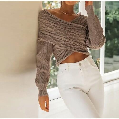 Женские пуловеры с открытыми плечами CHRONSTYLE China At AliExpress