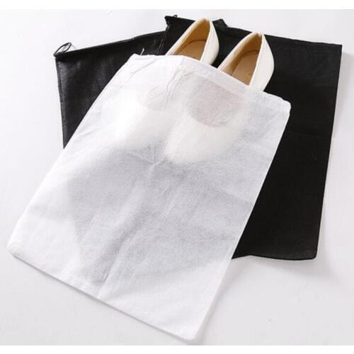 Breathable Dust Proof Sundries Package Storage Bag Non Woven Reusable Shoe Cover With Drawstring Case LX1035