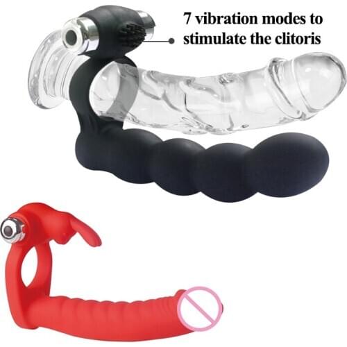 Penis Ring Cock Ring For Couples G-Spot Vibrator Enlargement For Men Vagina Clitoris Stimulator Delayed Adult Sex Toys 7 Modes