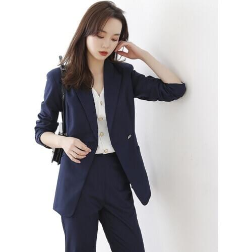 2 piece set womenOL professional suit suit female temperament commuter autumn new style business formal suit pants suit
