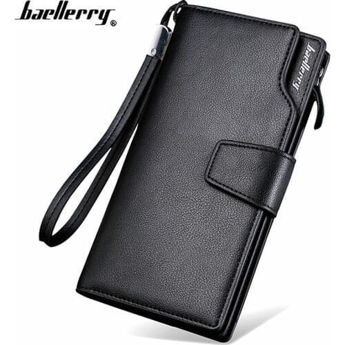 Baellerry Wallet Luxury Men Wallets Casual Male Clutch Brand Leather Wallet Men Purses With Card Holder Multi-function Money Bag