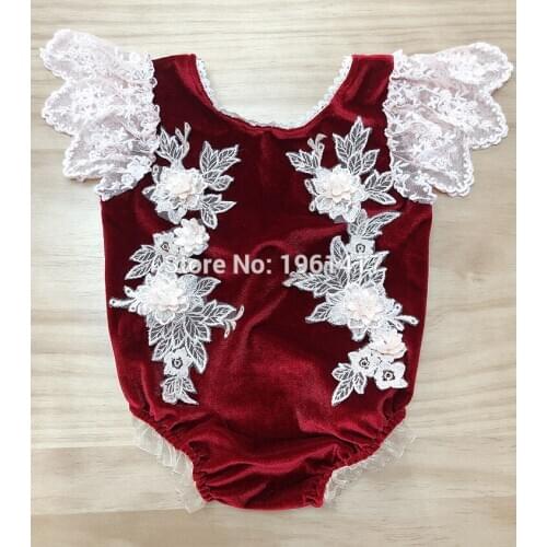 0-12M Fashion Newborn Lace Romper Baby Clothes Newborn Photography Props Baby Girls Jumpsuit Infant New Born Clothing LS0012