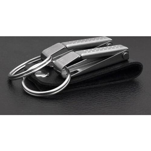 Men Leather Belt Loop Keychain Detachable Clips Belt Key Ring Key Holder Jewelry