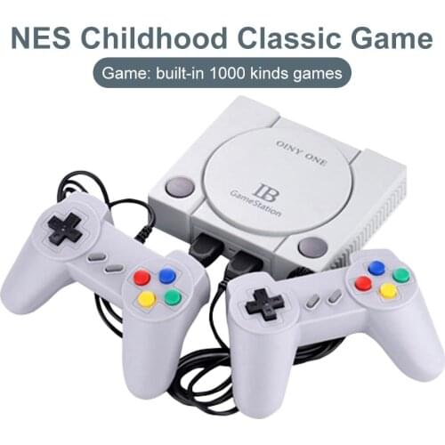 New Mini 1000 Retro Video Games Console Double Players Support AV Out Family TV Retro Games Controller With 2 Game Joystick