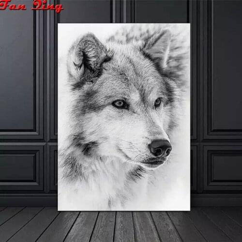 NEW Diamond Painting 5d Animal Wolf Diamond Embroidery Full square Diamond Mosaic Cross Stitch Picture Of Rhinestone Decoration