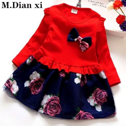 Girls Dress Spring and Autumn Girls Clothing 2019 New Fashion Childrens Net Princess Flower Dress Baby Girls Dress