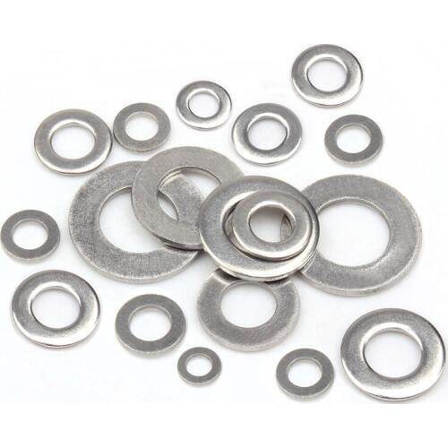 DIIN125 M1.6 M2 M2.5 M3 M3.5 M4 M5 M6 M8 M10 A2 Machine Washer 304 Stainless steel Flat Washer Plain Gaskets Washers