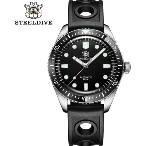 Steeldive SD1965 Stainless Steel Bracelet Sapphire Crystal Men Automatic Mechanical Watches Ceramic Bezel Luminous Dive Watch