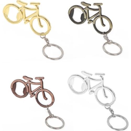 Creative Zinc Alloy Beer Bottle Opener Bicycle Keychain Key Rings for Bike Lover Party Gift