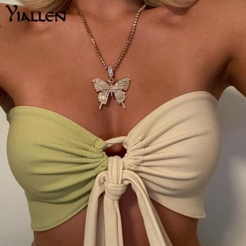 Женские укороченные топы Yiallen China At AliExpress