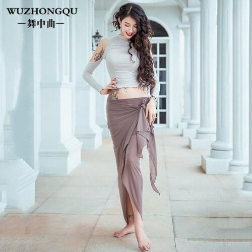 Woman Belly Dance Practice Clothes New Autumn Skirt Adult Oriental Indian Dancing Beginner Dancer Group Performance clothes