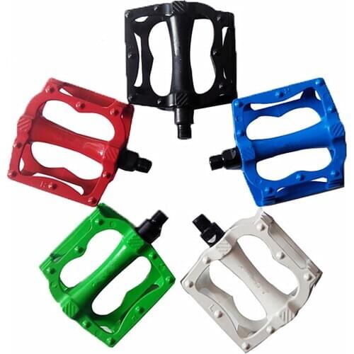 1 Pair Colourful Mountain Bike Fixed Cog Road Cycle Aluminum Pedal Green blue RED white Bicycle Parts for Folding Children bike