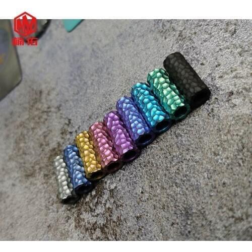 1PC Large Medium Small Cylindrical Titanium EDC Paracord Beads Umbrella Rope Cord Lanyard Pendants Knife Beads Accessories