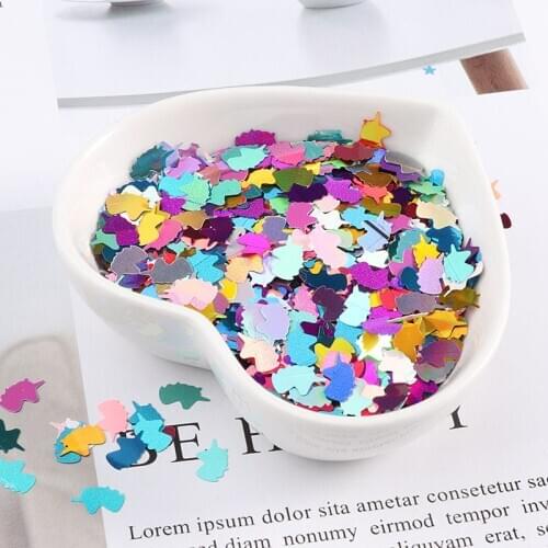 10g/Lot 5*8mm Ultrathin Unicorn Shape Nails Sequins For Nail Art Decoration Body Art Painting Wedding Gift DIY Glitter Sequin