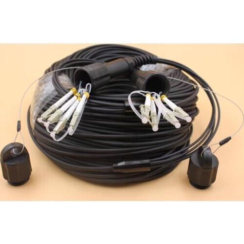 100mtr 4 cores Outdoor DVI LC-LC Fiber optic Patch cord waterproof MM Armored CPRI TPU cable Multimode FTTH FTTA jumper ELINK