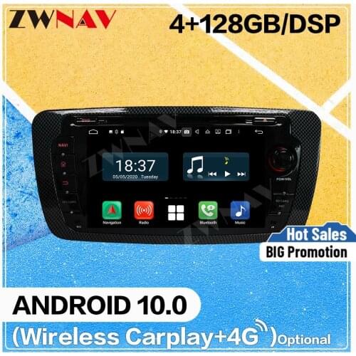 4+128G Carplay DSP Android Screen Multimedia DVD Player for SEAT IBIZA 2009 2010 2011 2012 2013 GPS Audio Radio Stereo Head Unit
