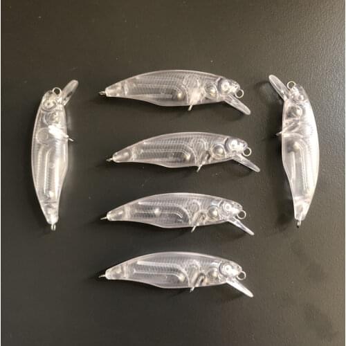 4.5g 5.2cm 10pcs DIY Blank Lure Body Unpainted Slowly Sinking Minnow Wobblers Bait fishing tackle