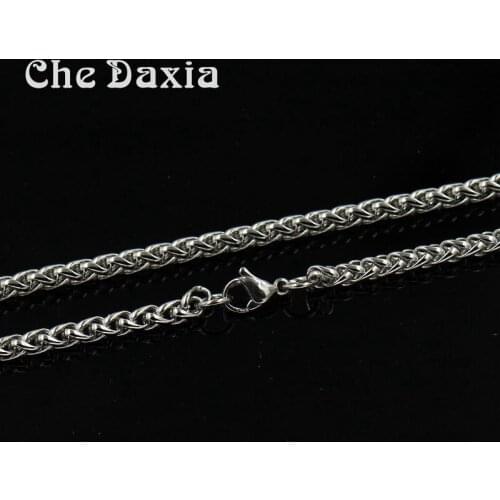 4MM Diameter 50CM Length Stainless Steel Chain Necklace For Men Women Jewelry