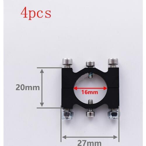 4pcs/lot Agriculture Plant Protection Drone Accessories 16mm Aluminum Carbon Tube Clamp Motor Mount Fixture Clip Holder Bracket