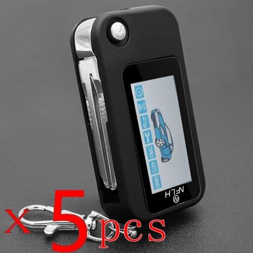 5 Pcs/lot E90 LCD Remote Controller Keychain Key Fob for Russian Starline E90 Burglar Alarm Two way Car Alarm System Twage