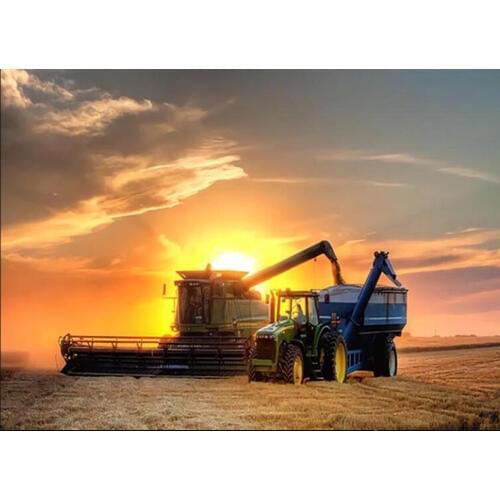 5D DIY Diamond Painting Full Square autumn harvest Farm Harvester 3D diamond embroidery sale mosaic wedding decoration FG1394