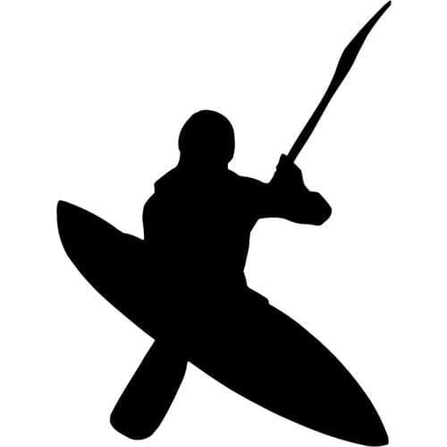 9.5*12.7CM Kayaker Car Stickers Car Styling Canoeing Sports Car Accessories Decals C2-0528