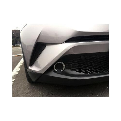 ABS Chrome Front Fog Light Lamp Cover Trim 2pcs For Toyota C-HR 2016 - 2019