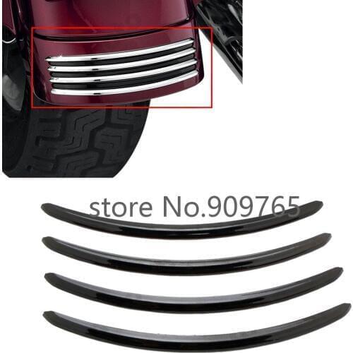 Black Rear Fender Accents Trim Refit Splash Guard Paste For Harley Street Glides 06-17 Road Glide 10-07