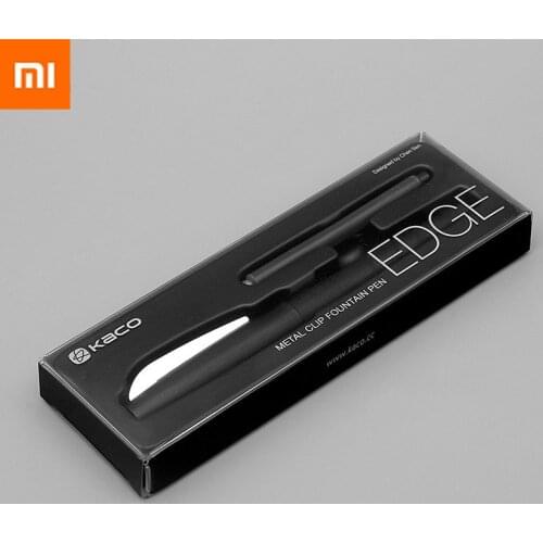 Xiaomi Kaco Extra Fine Nib Fountain 0.38- 0.5mm BlackPlastic Barrel Metal Holder Pens with 2pcs Ink Cartridge Gift Box Office