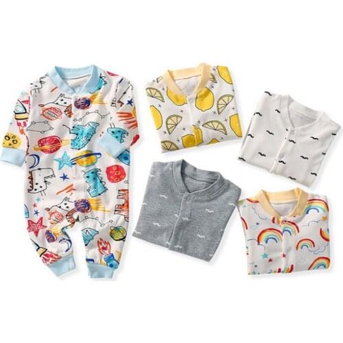 DHL 100pcs Newborn Infant Cute Cotton Long Sleeve Snap button Unisex Bebe Boy Girls Bodysuit Baby Clothing Body Tops
