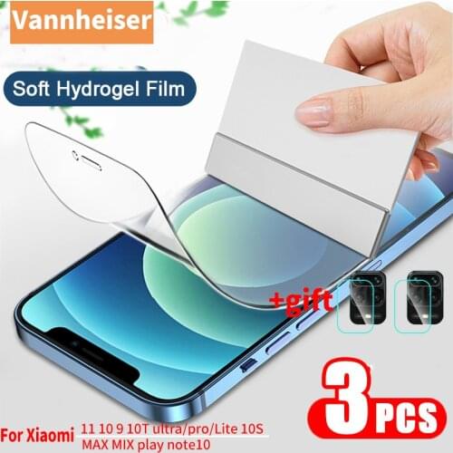 For Xiaomi 11 Ultra 9 8 10S A3 MAX3 SE Pro Lite Screen Protector Hydrogel Film Mi 10 10S 5G 10T 9T CC9 PLAY Not Glass Lens Film