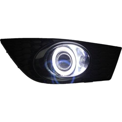 COB angel eye DRL daytime running light + halogen fog lamp + projector lens + fog lamp cover for chevrolet aveo lova, 2pcs