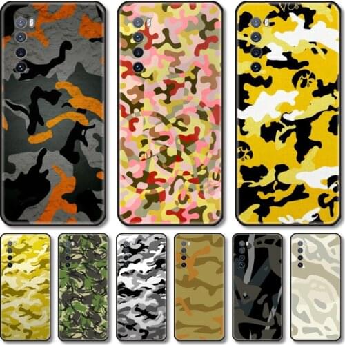 Camouflage Phone Case For Huawei Nova 2 3 4 5 6 7 8 SE i E Pro Lite black cell shell