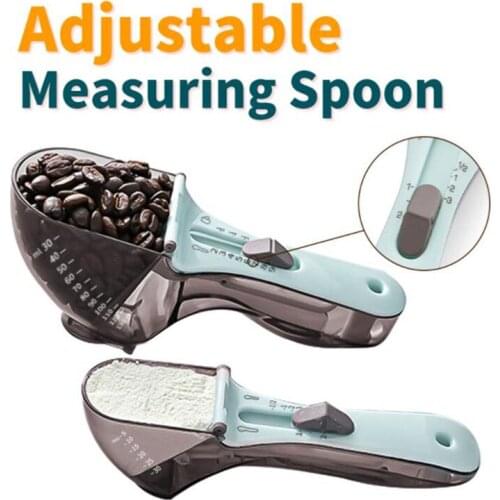 Kitchen Tools Adjustable Measuring Spoons Milk Coffee Seasoning Flour Scoop Measuring Liquid/Powder Cup Kitchen Accessories