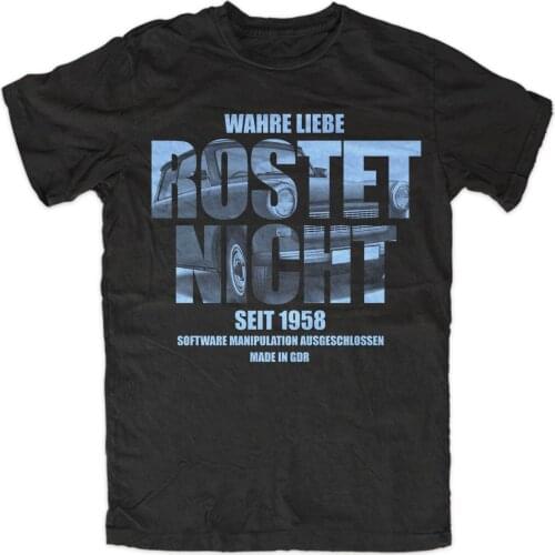 Tops Summer Cool Funny T-Shirt Wahre Liebe Ostkult Premium Tshirt Schwarz Pappe,601,Trabi,Schwalbe,IFA,S51,DDR Summer Style Tee