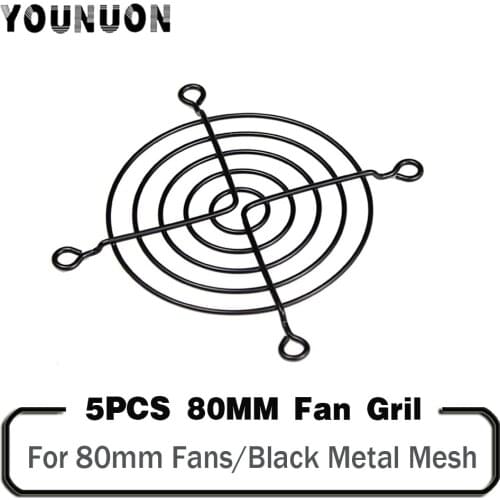 5 Pieces 80mm Fan Grills Metal Mesh Finger Guard Protective Net Fan Grill 80mmx80mm Grills for 8010 8015 8020 8025 8038