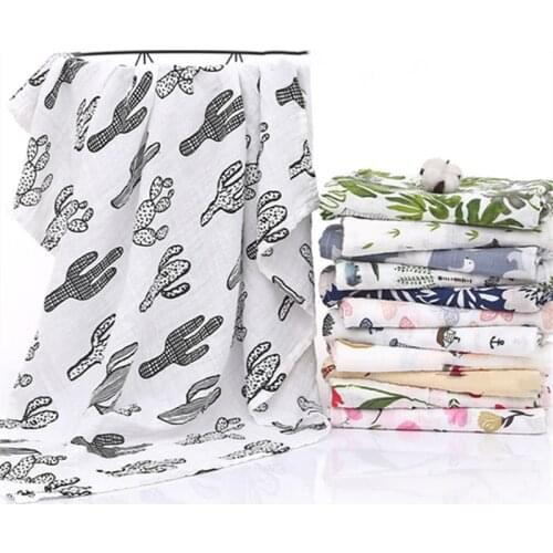 120X110cm Muslin Swaddle Blanket Baby Blankets Newborn Cotton Gauze Blanket Swaddling Blanket Muslin Diaper