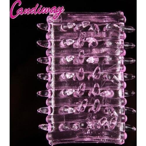 10pcs tiny dotted Delay Lock Penis Sleeve Gspot Orgasm Sex Toys for men Crystal Cock Ring cover reduces premature ejaculation