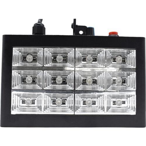 New Style 12 pcs RGB full colors or White Mini LED Stage Light Sound Auto Speed adjustable DJ Disco Party Strobe Lights